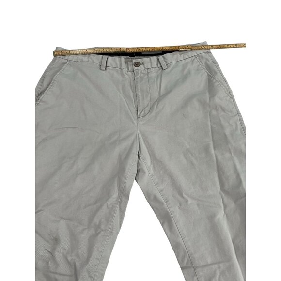 Kirkland Signature Mens Chino Pants 38x32 Beige Cotton Blend Stretch Classic Fit - Picture 9 of 10